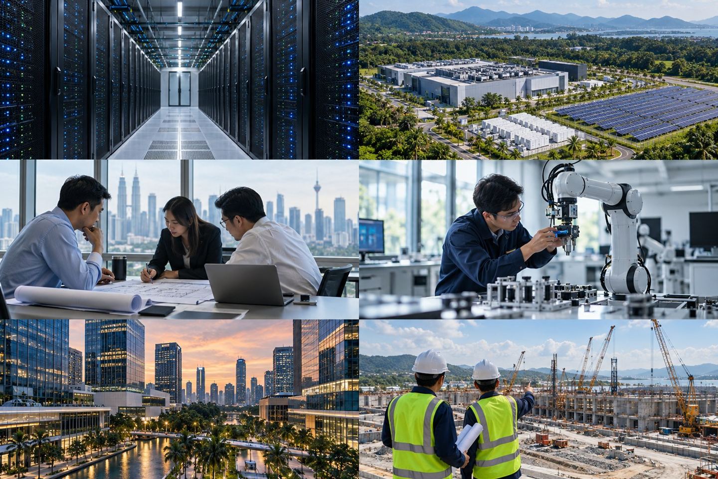 Illustrative data centre campus with solar generation